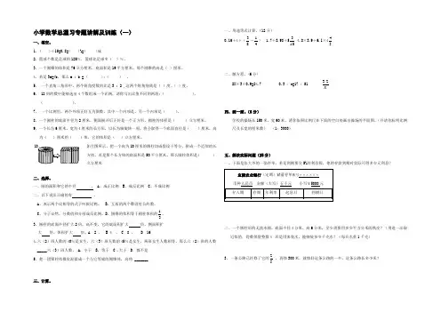 小学升初中数学试题精选(附答案)