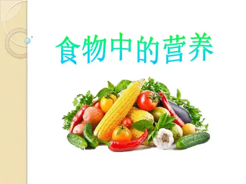 教科版四年级下册科学《食物的营养》食物PPT说课教学课件