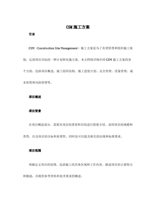 csm施工方案