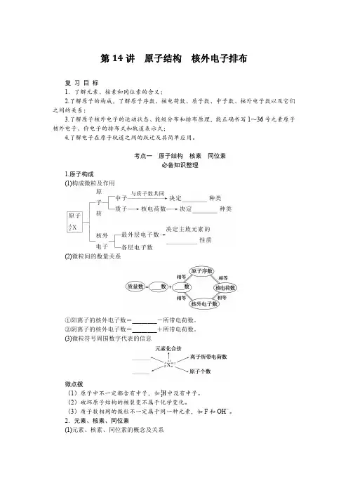 2024届高考一轮复习化学教案(通用版)：原子结构 核外电子排布