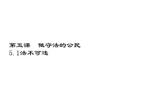 法不可违====部编版道德与法治八年级上册 (1)