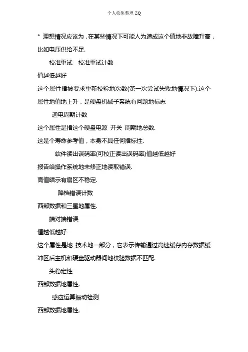 【硬盘各项参数解释】
