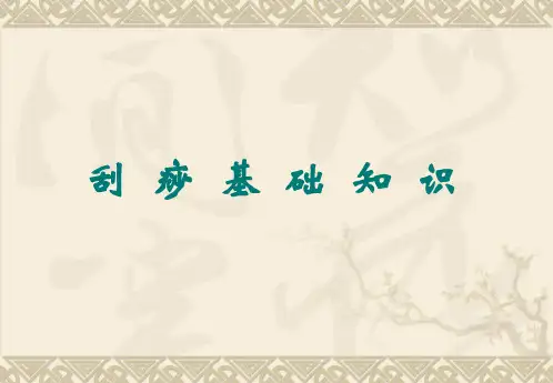 刮痧基础知识培训