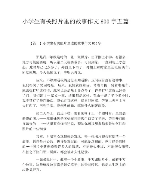 小学生有关照片里的故事作文600字五篇