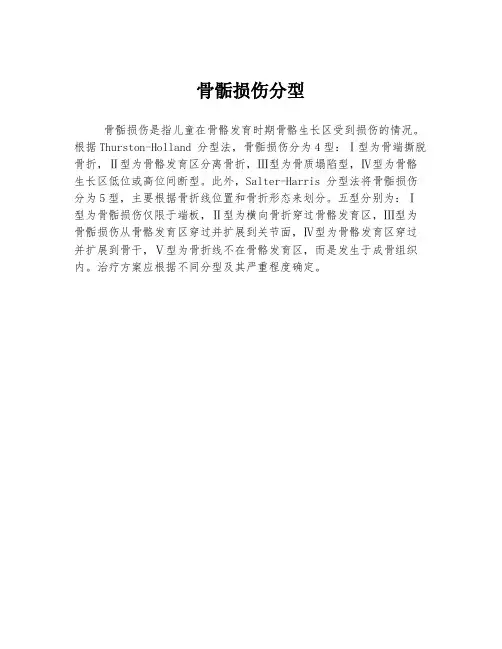骨骺损伤分型