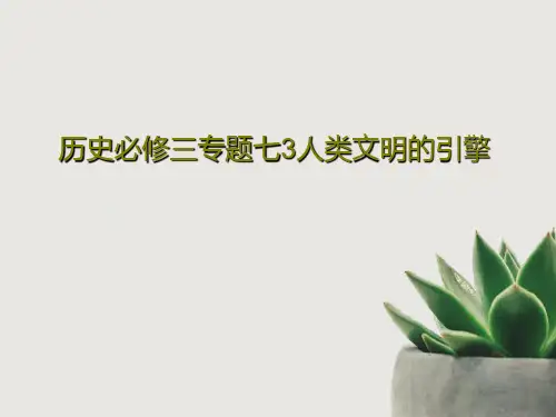 历史必修三专题七3人类文明的引擎PPT31页