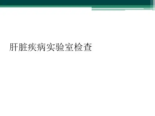 肝脏疾病实验室检查