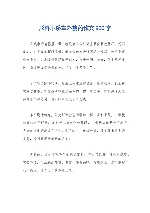 形容小轿车外貌的作文300字