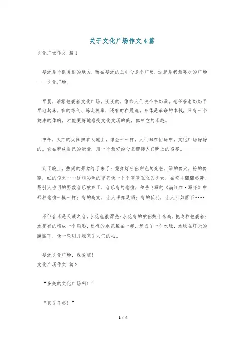 关于文化广场作文4篇