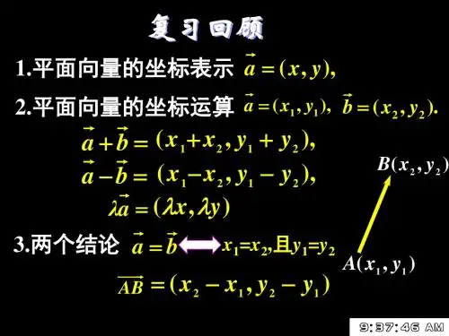 2.3.4平面向量共线的坐标表示