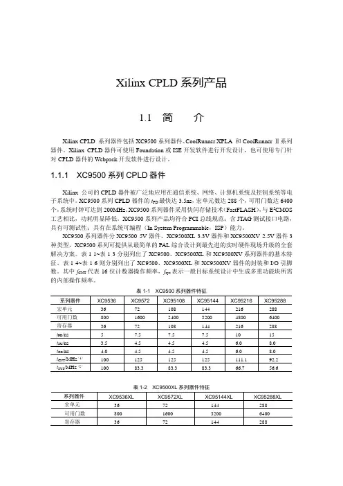 (完整版)Xilinx+CPLD介绍