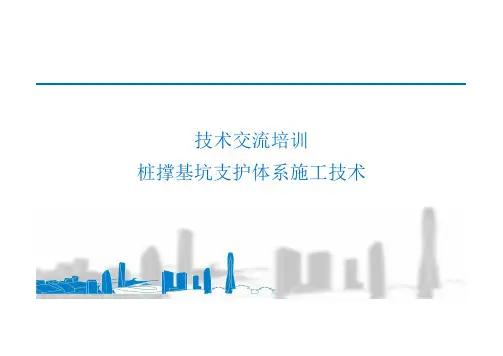 桩撑基坑支护体系施工技术课件
