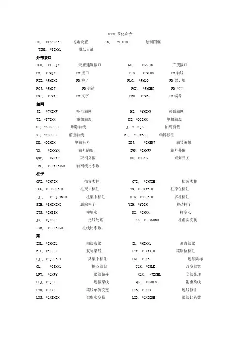探索者tssd绘图命令大全