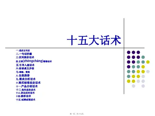 医学专题展厅接待十五大话术