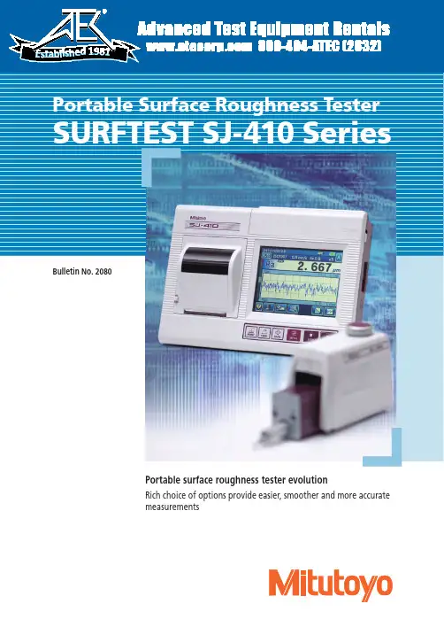 SURFTEST SJ-410系列移动表面粗糙度测试仪说明书
