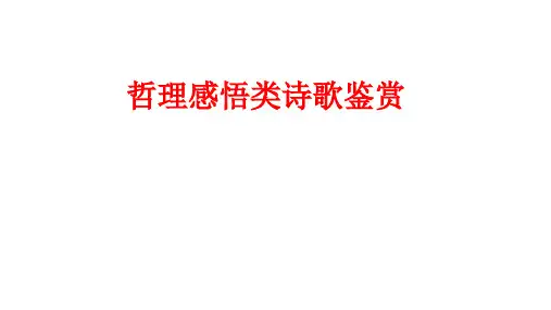 高中语文哲理诗鉴赏课件