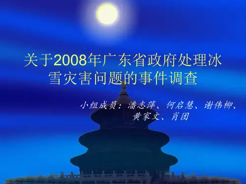 关于2008年广东雪灾