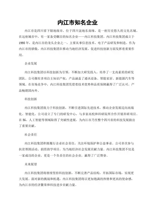 内江市知名企业