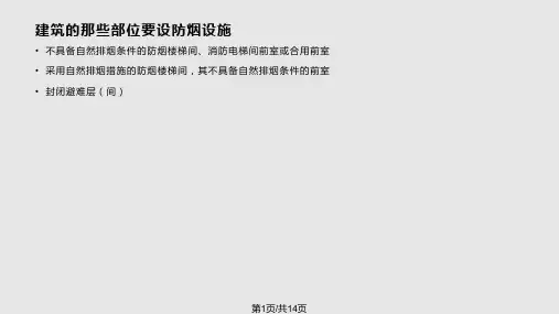 建筑防排烟人防工程PPT课件