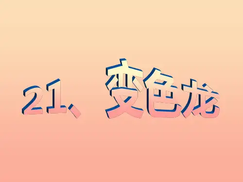 六年级科学上册 变色龙课件1 青岛版