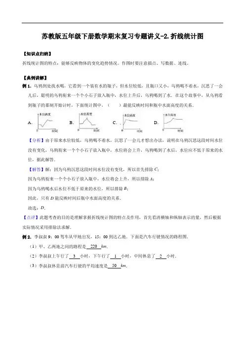 2.折线统计图-五年级下册数学期末复习专题讲义