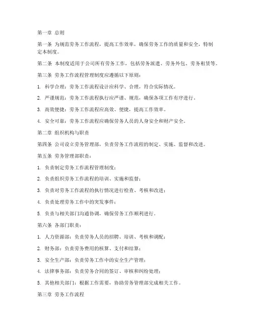 劳务工作流程管理制度