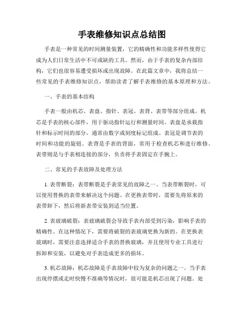 手表维修知识点总结图