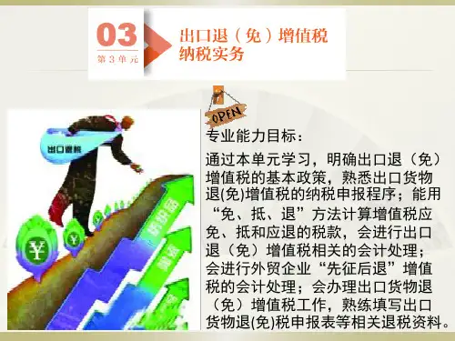 第3章  出口退(免)增值税纳税实务    《企业出纳实务》PPT课件