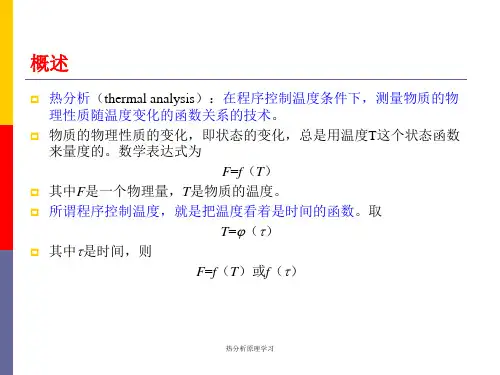 热分析原理学习课件