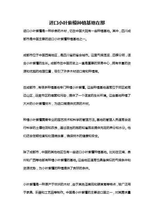进口小叶紫檀种植基地在那