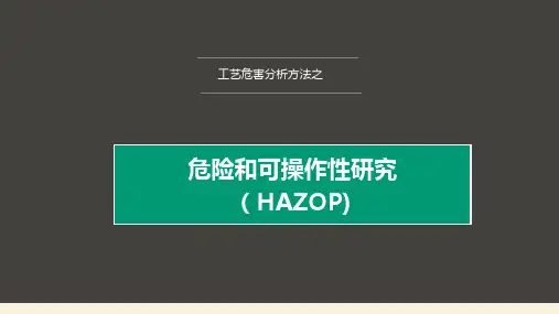 危险和可操作性分析HAZOP