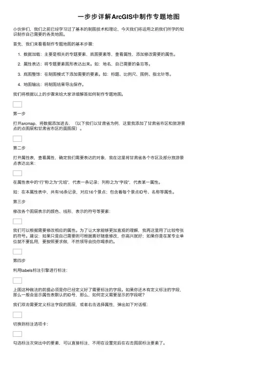 一步步详解ArcGIS中制作专题地图