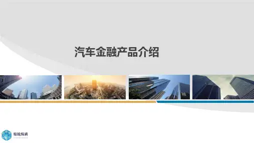 汽车金融产品介绍