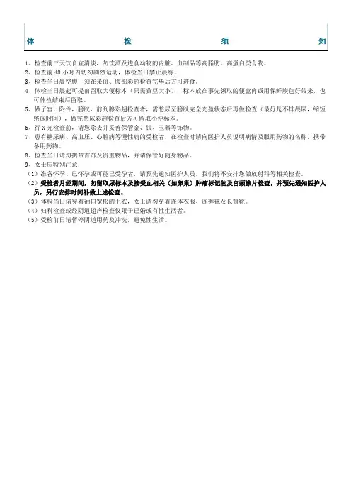 2015国家公务员录用体检通用标准(试行)