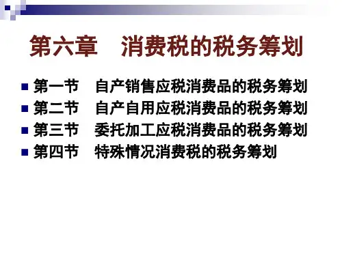 第6章 消费税筹划