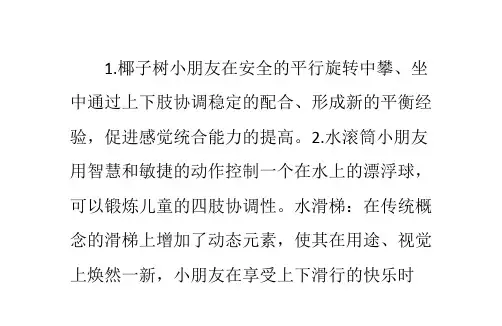儿童游乐园项目介绍 ppt课件