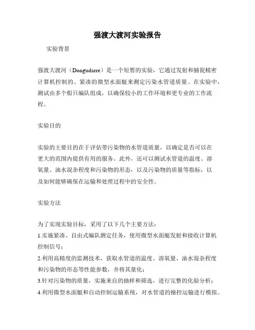 强渡大渡河实验报告