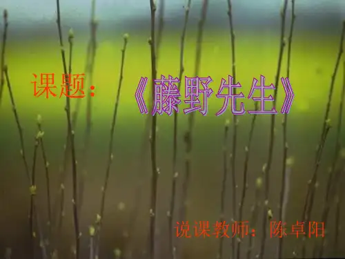 《藤野先生》ppt说课课件