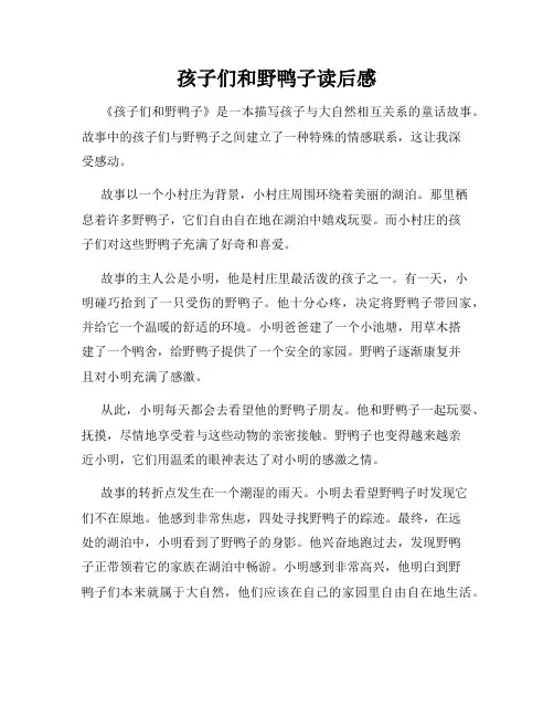 孩子们和野鸭子读后感