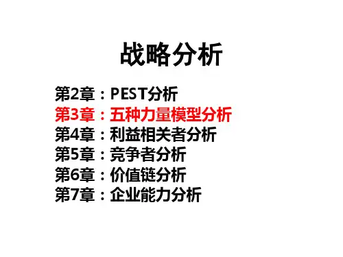 企业战略管理 五种力量模型分析