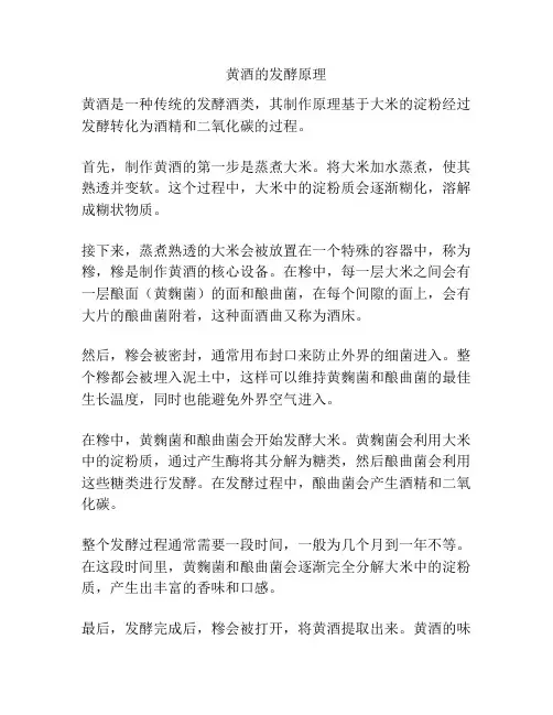 黄酒的发酵原理