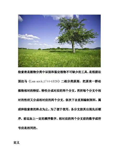 植物检索表