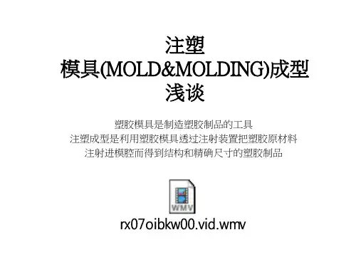 注塑模具                       MOLD                       MOLDING          成型浅谈