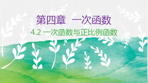 北师大版数学八年级上册一次函数与正比例函数课件