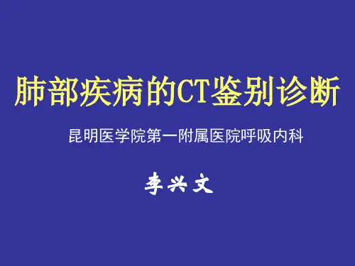 肺部疾病的CT鉴别诊断-PPT课件