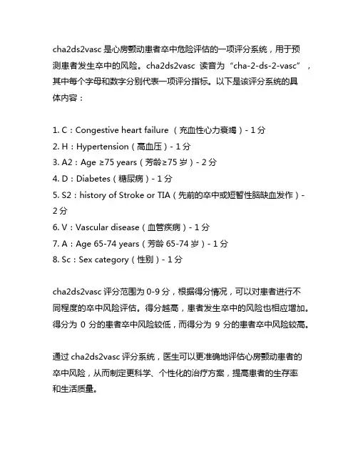 cha2ds2vasc英语读法