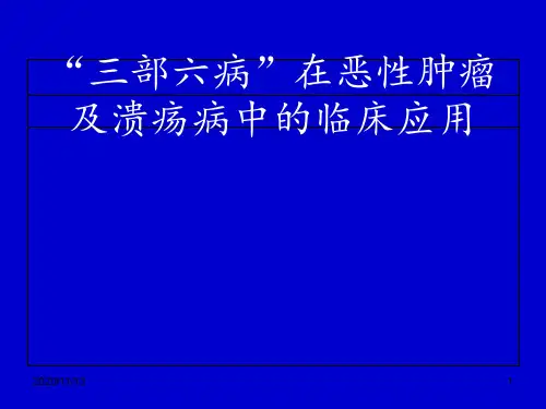 “三部六病”在恶性肿瘤及溃疡病中的临床应用 ppt课件