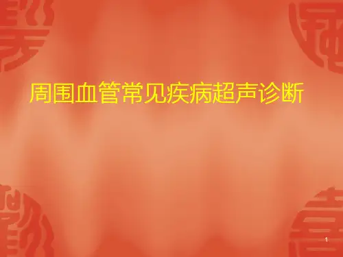 周围血管常见疾病超声诊断