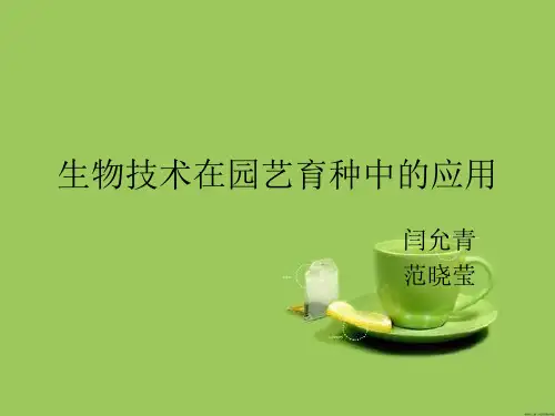 生物技术在园艺育种中的应用