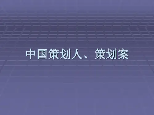 3-中国策划人策划案